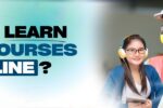 Two women are featured in this image, both wearing safety gear such as protective glasses and earmuffs. One is smiling and holding a clipboard, while the other is using a tablet. The bold headline asks, "Can I learn HSE courses online?" suggesting an inquiry about online Health, Safety, and Environment (HSE) training. The website link "https://zabeel-international.com/" is displayed at the bottom.