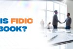 "Image showing the question 'What is FIDIC Red Book?' with a blurred office background of professionals shaking hands, symbolizing business agreements. The Zabeel Institute logo is in the top-left corner, and the website link 'https://zabeel-international.com/' is displayed below."