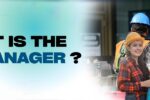 Alt text: Banner image with the text 'What is the HSE Manager?' displayed in bold, with a group of construction workers in safety helmets and vests smiling at a worksite. The Zabeel Institute logo and website URL are included.