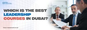 Promotional banner of Zabeel International Institute featuring a professionally dressed man and woman discussing over a laptop. The background shows a modern, grid-like digital design. Bold text reads: 'Where can I find the best professional classes in Dubai for career advancement?' along with the website link https://zabeel-international.com/.